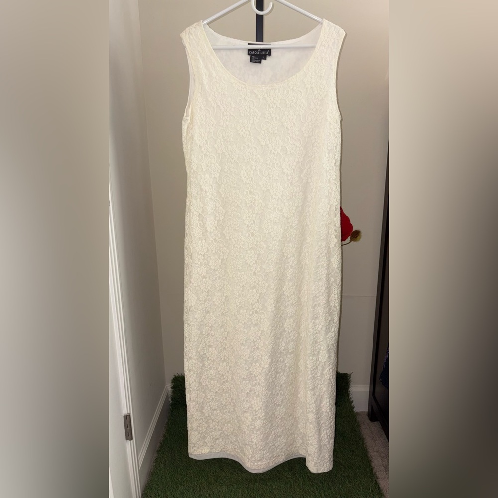 Carol Little White Lace Sheath Dress -